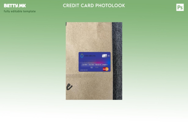 Модерен стил Азербејџан Amrahbank мастер картичка photolook преден шаблон